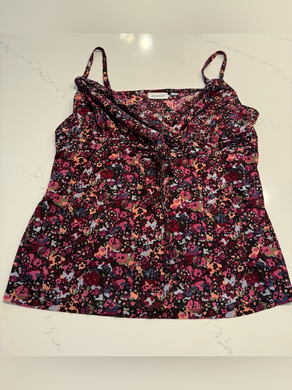 Avenue Pink Multi Floral Spaghetti Strap Camisole